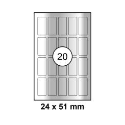 MAYSPIES® Offset Etiketten Folie, silber 